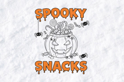 Spooky Snacks SVG - Halloween Pumpkin Candy Spider Cut File Product Image 1