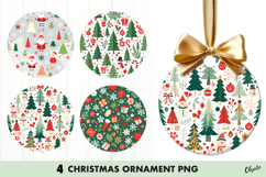 Christmas Ornament Sublimation. Christnmas Round Sign PNG Product Image 1