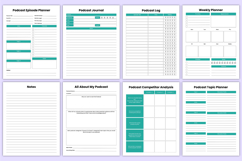 2026 Podcast Journal Canva Templates Product Image 4