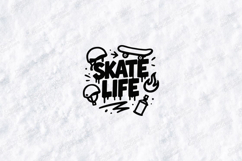 Skate Life Skateboard Quote Design for T-Shirts Product Image 3