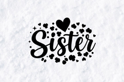 Sister SVG - Trendy Cow Print Pattern Western Heart Design Product Image 3