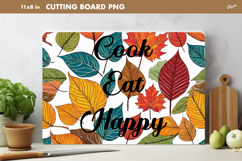 Fall Leaves Cutting Board Sublimation. Autumn Quote PNG Product Image 1
