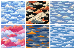 Cloud Seamless Pattern and Digital Paper Product Image 3