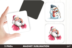 Christmas Magnet PNG. Fridge Magnet PNG Product Image 1