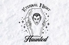Eternal Night Haunted Vampire - Gothic Halloween SVG Art Product Image 1
