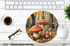 Mushrooms Mouse Pad, Round Mouse Pad PNG Product Image 1