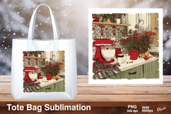 Retro Kitchen Mixer Sublimation, Tote Bag PNG Product Image 1