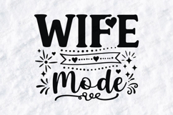 Wife Mode SVG - Newlywed Bridal Heart Stars Cut File Product Image 3