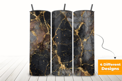 Black &amp; Gold Glitter Marble Texture Seamless Pattern Product Image 3