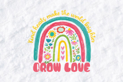 Grow Love Boho Rainbow Kindness Matters JPG Digital Design Product Image 3