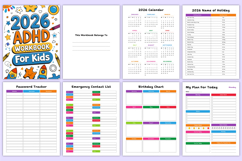 2026 ADHD Workbook For Kids Canva Templates Product Image 3