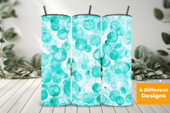 Teal Bubbles Seamless Pattern Background Product Image 3