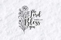 The Lord Bless You Floral SVG Design Numbers 6:24 Product Image 1