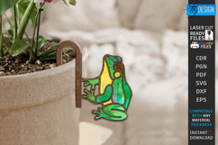 Stained Glass Style Plant Pot Clip Laser Cut | Garden Decor Product Image 1
