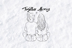 Together Always SVG Best Friends PNG Gift Sisterhood Product Image 1