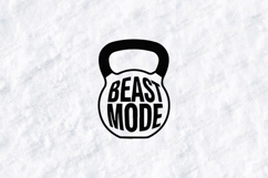 Beast Mode Kettlebell Fitness Gym SVG Design Product Image 1