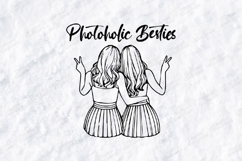 Photoholic Besties SVG Best Friend PNG Gift Sisterhood Art Product Image 3