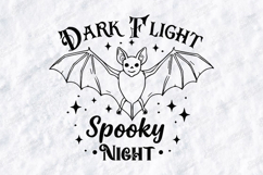 Dark Flight SVG - Halloween Bat Spooky Night Cut File Product Image 1