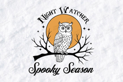 Spooky Season Owl SVG Night Watcher Halloween Sublimation Product Image 3