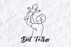 Best Father SVG Dad Holding Baby Sublimation Design PNG JPG Product Image 3