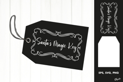 Santa’s Magic Key, Black and White EPS, SVG, PNG Product Image 1