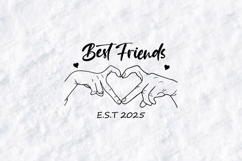 Best Friends Heart SVG Bundle | My Favorite Human Line Art Product Image 3