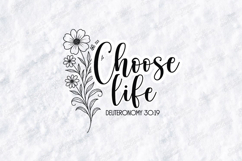 Choose Life Floral Quote SVG Design Christian Art Product Image 1