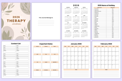 2026 Therapy Journal Bundle Canva Template Product Image 3