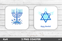 Hanukkah Coaster PNG. Happy Hanukkah PNG Product Image 1