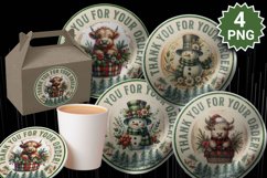 Thank you Stickers, Christmas stickers, Stickers Product Image 1