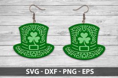 St. Patrick&#039;s Day Laser cut SVG, Earring SVG Product Image 1