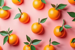 Orange With Leaf Background Product Image 1