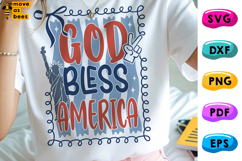 God Bless America SVG, PNG, Patriotic, Independence Day Svg Product Image 1