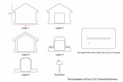 House 3D Layered Photo Frame Lasercut with Stand Base Product Image 3
