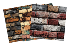 Grunge Brick Wall Seamless Pattern and Digital Paper Product Image 4