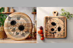 Sunflowers Engraving Files SVG PNG Product Image 4