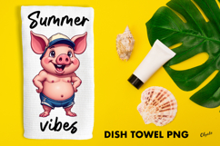 Beach Towel Sublimation. Funny Piggy PNG Product Image 1