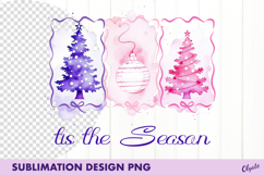 Tis the Season. Lilac Christmas Sublimation PNG Product Image 1