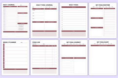 2026 Mind &amp; Body Yoga Journal Canva Templates Product Image 4
