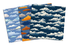 Cloud Seamless Pattern and Digital Paper Product Image 4
