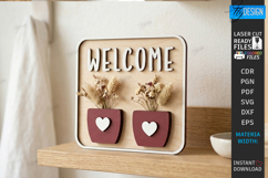 Miniature Welcome Sign Plaque Laser Cut Bundle | 3D Layered Product Image 7