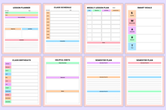 2026 Teacher Lesson Organizer Canva Kdp Templates Product Image 4