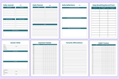 2026 Mental Health Journal Bundle Canva Template Product Image 5