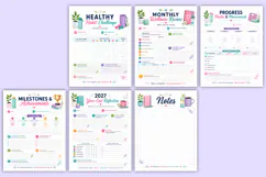 2027 Wellness & Fitness Workbook | Healthy Lifestyle Planner Product Image 4
