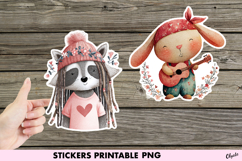Funny Retro Animal Sticker PNG, Groovy Animal Sublimation Product Image 1