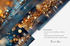 Golden Bokeh in Blue Background Digital Paper Product Image 4