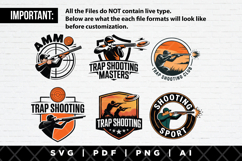 12 Trapshooting Logo Clipart Template Product Image 3