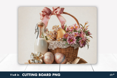 Easter Basket Sublimation, Cutting Board PNG Product Image 1