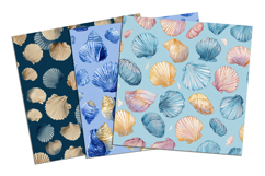 Seashell Seamless Pattern and Digital Paper Design Product Image 4
