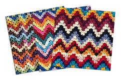 Colorful Granny Crochet Chevron Seamless Pattern Product Image 4